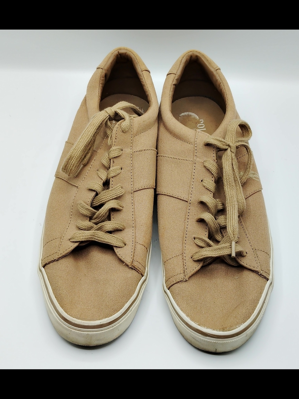 Polo by Ralph Lauren Men's Tan Canvas Low-Top Sneakers